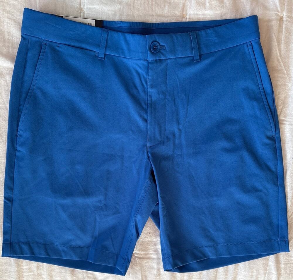 NWT Holderness & Bourne Shorts Mens Size 33 8.75" Blue The Harwood Golf Stretch
